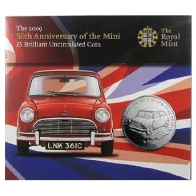 2009 BU £5 Coin Pack - 50th Anniversary of the Mini